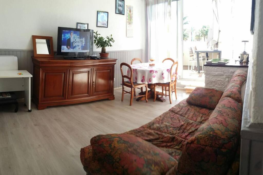 Beau T2 Climatise Avec Terrasse 100M Plage Appartement Saint-Cyprien  Buitenkant foto